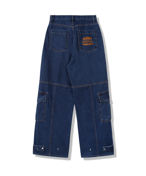 GUBIN（グビン）の「ラインパターンカーゴポケットデニムパンツ（デニムパンツ・レディース・その他・LARGE/MEDIUM）」の2枚目の写真