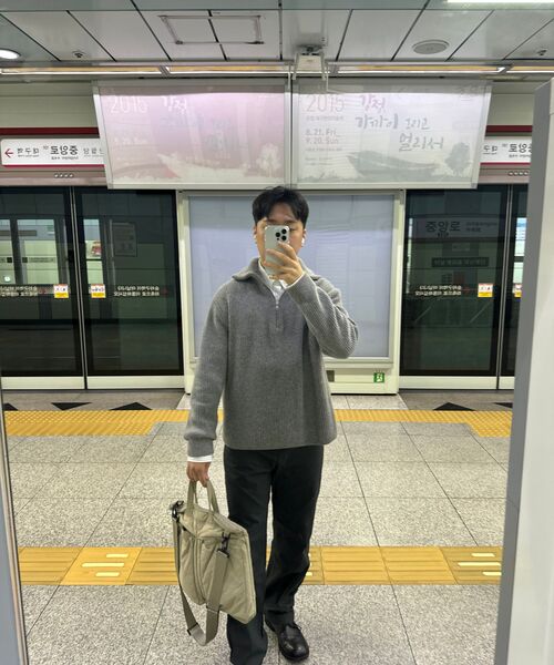 MUSINSA STANDARD（ムシンサスタンダード）の「[シティワーカーズ] テーパードコットンパンツ [ダークグレー]（その他パンツ・メンズ・その他・40/38/42/26/27/28/29/36/34/32/30/31/33）」の11枚目の写真