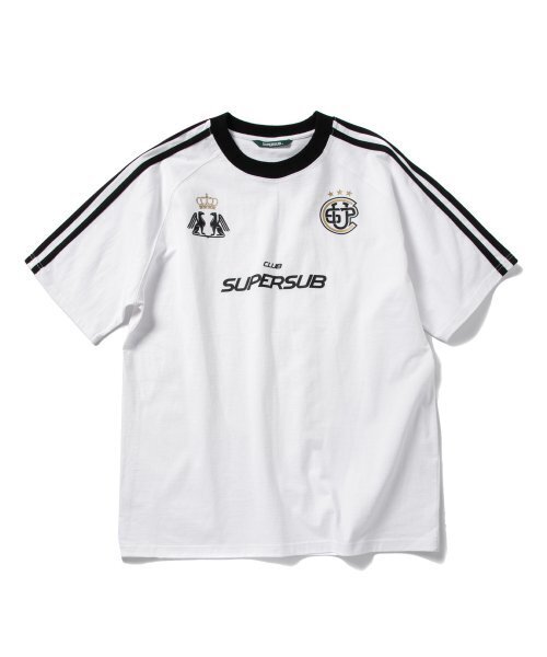 SUPERSUB(スーパーサブ)の「クラブレプリカ 半袖Tシャツ - ホワイト(Tシャツ/カットソー・レディース・その他・SMALL/MEDIUM/LARGE)」の1枚目の写真