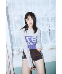 STRIPE BUSTIER LAYERED LONG SLEEVE GRAY