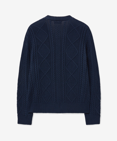 VTWO(ブイツー)の「ケーブルソフトベーシックカーディガン (NAVY)(カーディガン/ボレロ・レディース・その他・MEDIUM/LARGE)」の4枚目の写真