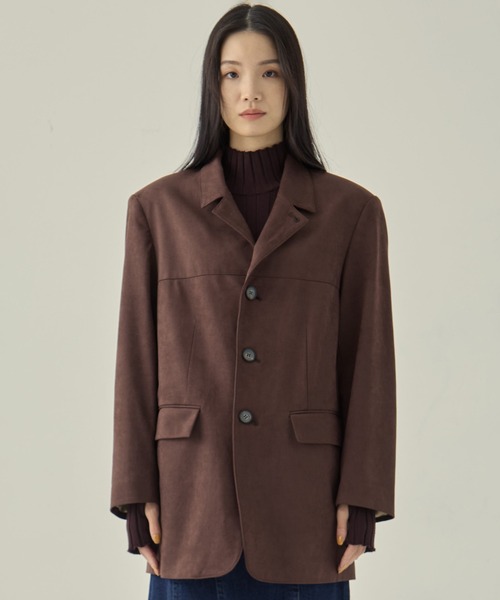 STUDIOUS（ステュディオス）の「【STUDIOUS/ステュディオス】Soft Suede Over Jacket/ソフトスエードオーバージャケット（その他アウター・レディース・ブラウン/キャメル・FREE）」の21枚目の写真