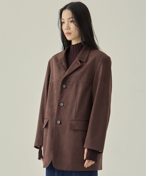 STUDIOUS（ステュディオス）の「【STUDIOUS/ステュディオス】Soft Suede Over Jacket/ソフトスエードオーバージャケット（その他アウター・レディース・ブラウン/キャメル・FREE）」の22枚目の写真