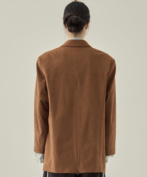 STUDIOUS（ステュディオス）の「【STUDIOUS/ステュディオス】Soft Suede Over Jacket/ソフトスエードオーバージャケット（その他アウター・レディース・ブラウン/キャメル・FREE）」の13枚目の写真