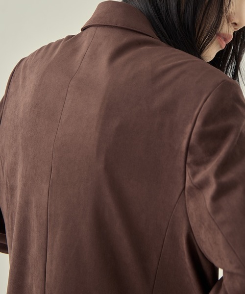 STUDIOUS/ステュディオス】Soft Suede Over Jacket/ソフトスエード