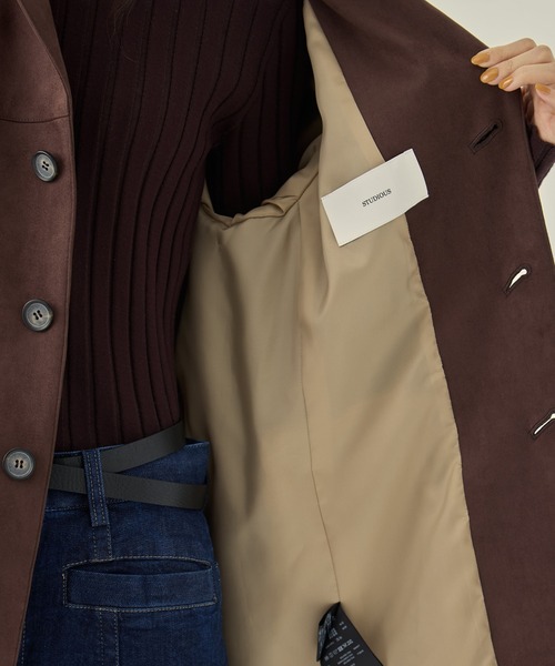 STUDIOUS/ステュディオス】Soft Suede Over Jacket/ソフトスエード