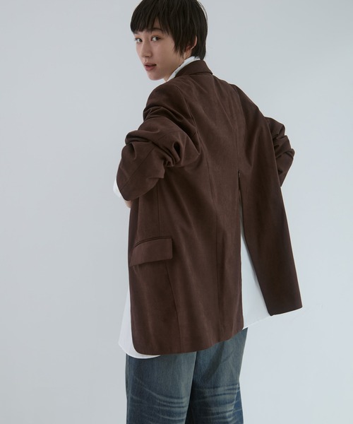 STUDIOUS/ステュディオス】Soft Suede Over Jacket/ソフトスエード