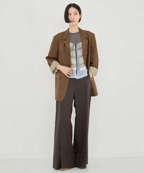 STUDIOUS/ステュディオス】Soft Suede Over Jacket/ソフトスエード