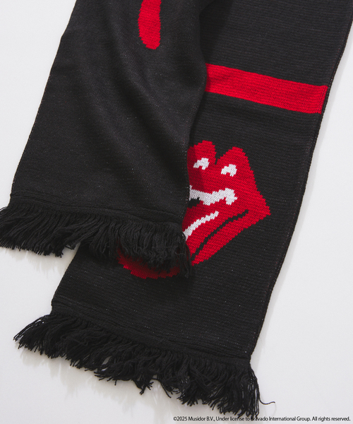 JOURNAL STANDARD relume(ジャーナルスタンダード レリューム)の「THE ROLLING STONES / ローリングストーンズ 別注 サッカー マフラー(マフラー・メンズ・ブラック/ブラウン/ネイビー・FREE)」の4枚目の写真