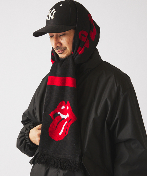 JOURNAL STANDARD relume(ジャーナルスタンダード レリューム)の「THE ROLLING STONES / ローリングストーンズ 別注 サッカー マフラー(マフラー・メンズ・ブラック/ブラウン/ネイビー・FREE)」の5枚目の写真