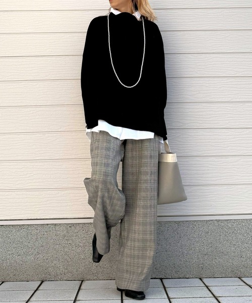 Q(キュー)の「トリコロールスリットシャツ(シャツ/ブラウス・レディース・ホワイト/オフホワイト・MEDIUM)」の19枚目の写真