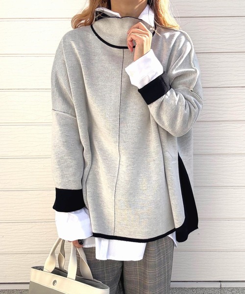 Q(キュー)の「トリコロールスリットシャツ(シャツ/ブラウス・レディース・ホワイト/オフホワイト・MEDIUM)」の13枚目の写真