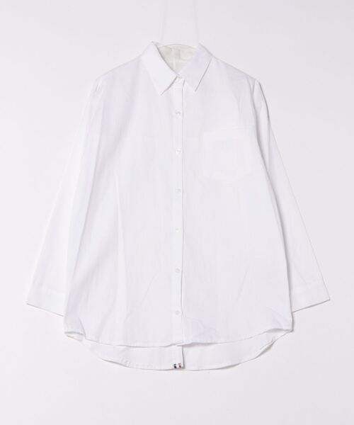 Q(キュー)の「トリコロールスリットシャツ(シャツ/ブラウス・レディース・ホワイト/オフホワイト・MEDIUM)」の21枚目の写真