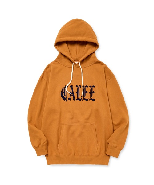 CALEE(キャリー)の「CALEE/キャリー O/E LOGO PULLOVER HD フロッキープリント フーディー(パーカー・メンズ・マスタード/チャコール・M/L/XL)」の18枚目の写真