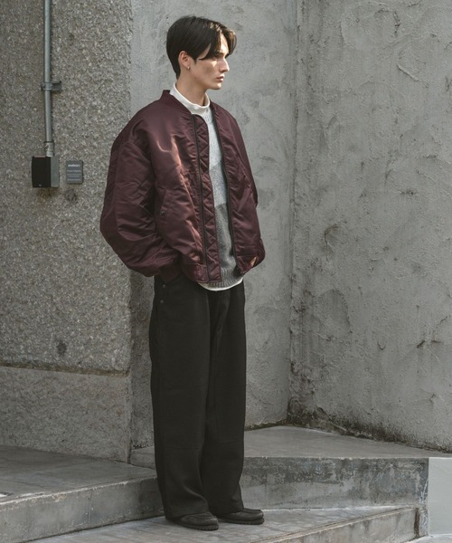 RAGEBLUE（レイジブルー）の「BIG MA-1 / ビッグMA-１/オーバーサイズ（MA-1・メンズ・ダークグレー/ワインレッド・LARGE/MEDIUM）」の6枚目の写真