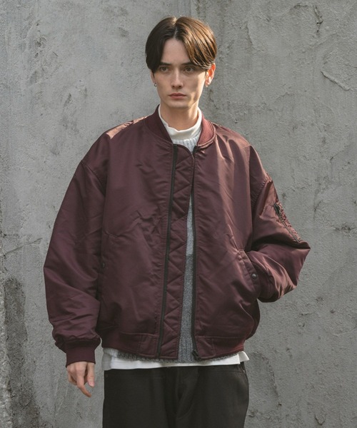 RAGEBLUE（レイジブルー）の「BIG MA-1 / ビッグMA-１/オーバーサイズ（MA-1・メンズ・ダークグレー/ワインレッド・LARGE/MEDIUM）」の19枚目の写真