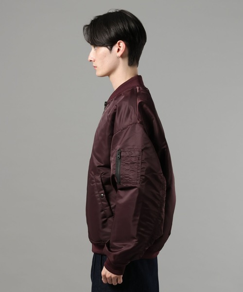 RAGEBLUE（レイジブルー）の「BIG MA-1 / ビッグMA-１/オーバーサイズ（MA-1・メンズ・ダークグレー/ワインレッド・LARGE/MEDIUM）」の13枚目の写真