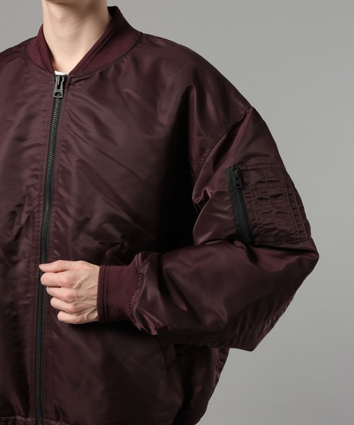 RAGEBLUE（レイジブルー）の「BIG MA-1 / ビッグMA-１/オーバーサイズ（MA-1・メンズ・ダークグレー/ワインレッド・LARGE/MEDIUM）」の16枚目の写真