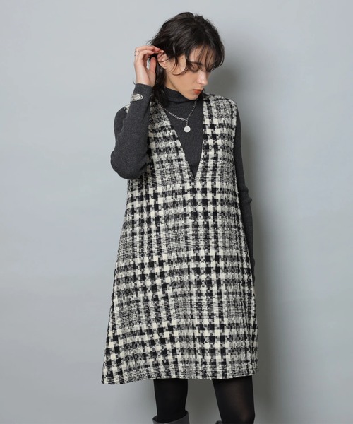 CADUNE（カデュネ）の「ジャガードドッキングワンピース（ワンピース