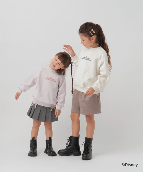 GLOBAL WORK（グローバルワーク）の「Disney/あったかクルースウェット/603689（スウェット・キッズ・オフホワイト/チャコールグレー/サックスブルー/ブラック/ベージュ・140cm/130cm/160cm/150cm）」の6枚目の写真