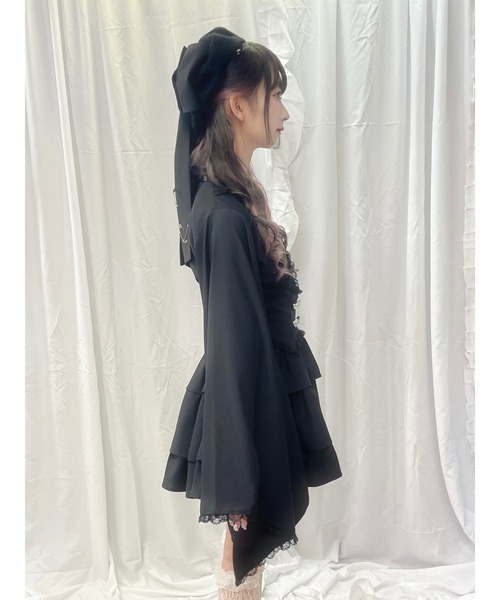 Jamie エーエヌケー（ジェイミーエーエヌケー）の「着物のワンピース（ワンピース・レディース・ブラック/レッド・M）」の5枚目の写真