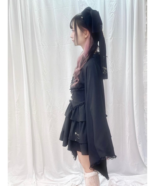 Jamie エーエヌケー（ジェイミーエーエヌケー）の「着物のワンピース（ワンピース・レディース・ブラック/レッド・M）」の3枚目の写真