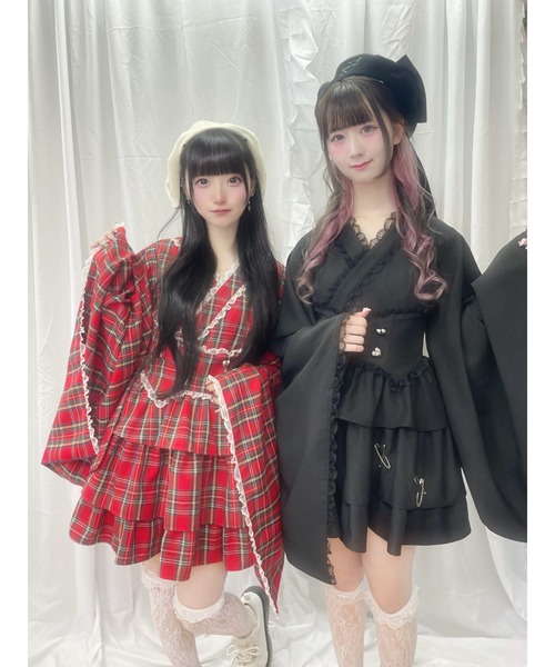 Jamie エーエヌケー（ジェイミーエーエヌケー）の「着物のワンピース（ワンピース・レディース・ブラック/レッド・M）」の14枚目の写真