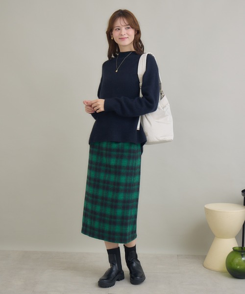 KATHARINE ROSS(キャサリンロス)の「【KATHARINE ROSS】起毛ソフトチェックスカート(スカート・レディース・ブラック/グリーン・FREE)」の11枚目の写真