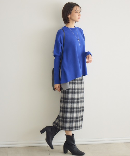 KATHARINE ROSS(キャサリンロス)の「【KATHARINE ROSS】起毛ソフトチェックスカート(スカート・レディース・ブラック/グリーン・FREE)」の4枚目の写真