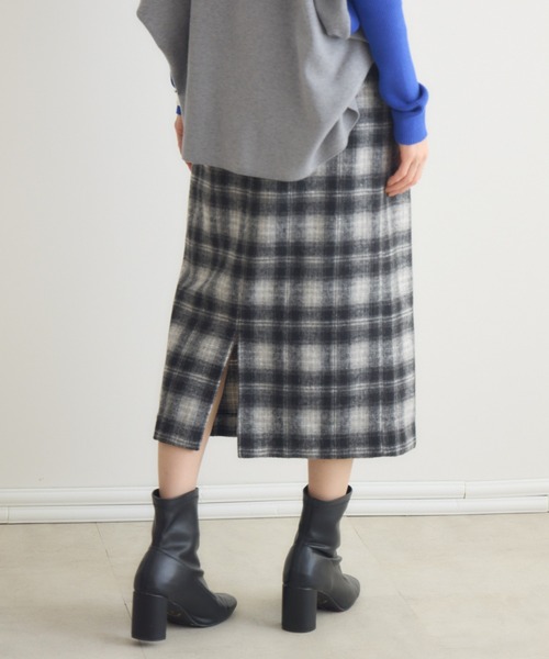 KATHARINE ROSS(キャサリンロス)の「【KATHARINE ROSS】起毛ソフトチェックスカート(スカート・レディース・ブラック/グリーン・FREE)」の8枚目の写真