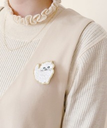 salle de bal（サルデバル）の「【 MATOKA / マトカ 】 松尾ミユキ 刺繍ダイカットブローチ MM-091_94  ECI（ブローチ/コサージュ）」