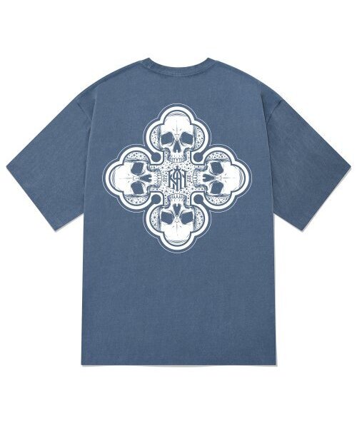 KAN6312(カン6312)の「KTPN0127 スカルダン322 ピグメント半袖Tシャツ - ブルー(Tシャツ/カットソー・メンズ・その他・X-LARGE/MEDIUM/LARGE)」の1枚目の写真