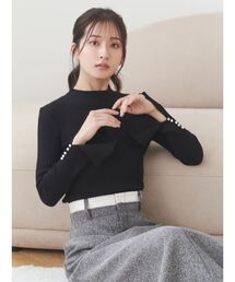 MERCURYDUO | 【追加生産】フレアスリーブハイネックリブニット(ニット/セーター)