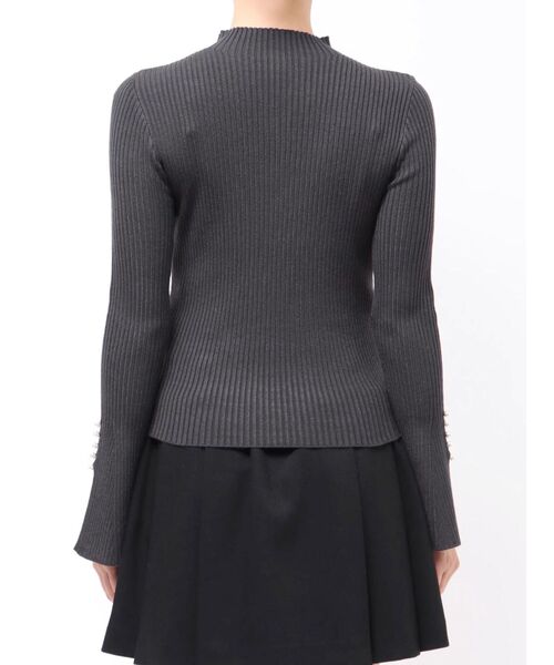 MERCURYDUO（マーキュリーデュオ）の「【追加生産】フレアスリーブハイネックリブニット（ニット/セーター・レディース・ライトブルー/チャコールグレー/ブラック/ベージュ/オフホワイト・FREE）」の15枚目の写真