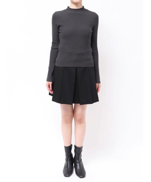 MERCURYDUO（マーキュリーデュオ）の「【追加生産】フレアスリーブハイネックリブニット（ニット/セーター・レディース・ライトブルー/チャコールグレー/ブラック/ベージュ/オフホワイト・FREE）」の11枚目の写真