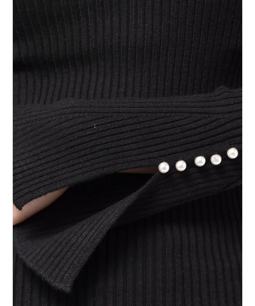 MERCURYDUO（マーキュリーデュオ）の「【追加生産】フレアスリーブハイネックリブニット（ニット/セーター・レディース・ライトブルー/チャコールグレー/ブラック/ベージュ/オフホワイト・FREE）」の13枚目の写真