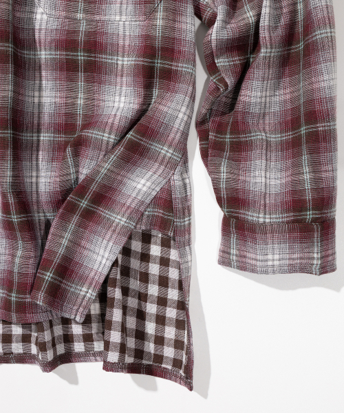MASSNOUN(マスノウン)の「マルチミックスチェックシャツ MSIST002-BD(シャツ/ブラウス・レディース・その他・MEDIUM/LARGE/X-LARGE)」の7枚目の写真