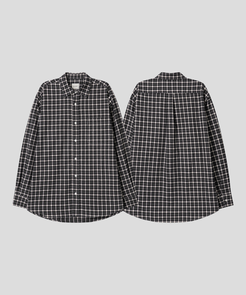 BLACK MOMENT（ブラックモーメント）の「シティボーイ シグネチャー オーバーサイズ ミニチェックシャツ [クラシックブラックチェック]（シャツ/ブラウス・メンズ・ブラックミックス・MEDIUM/LARGE）」の4枚目の写真