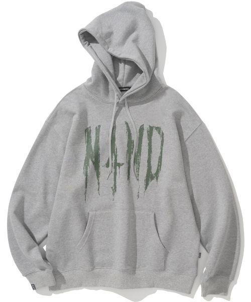NOT4NERD(ノットフォーナード)の「N4ND Drip Logo Pullover Hood - Grey(パーカー・レディース・その他・MEDIUM/LARGE/X-LARGE)」の1枚目の写真