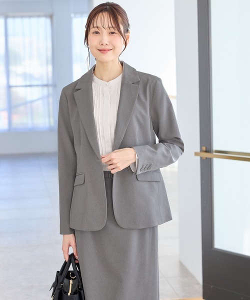 Honeys(ハニーズ)の「【ストレッチ・ウォッシャブル・イージーケア】1つ釦テーラードジャケット(テーラードジャケット・レディース・ライトグレー系2/ダークベージュ/ネイビー/ライトグレー系1/ブラック・L/LL/M/S/3L)」の17枚目の写真