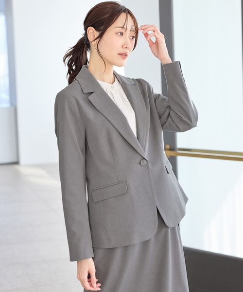 Honeys(ハニーズ)の「【ストレッチ・ウォッシャブル・イージーケア】1つ釦テーラードジャケット(テーラードジャケット・レディース・ライトグレー系2/ダークベージュ/ネイビー/ライトグレー系1/ブラック・L/LL/M/S/3L)」の18枚目の写真