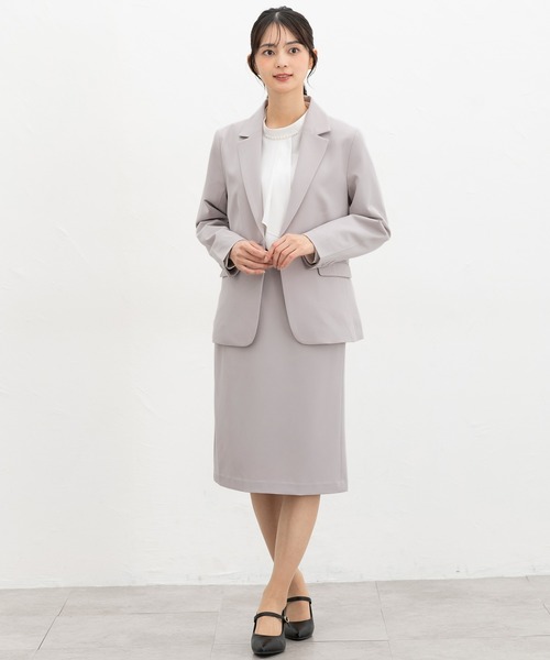 Honeys(ハニーズ)の「【ストレッチ・ウォッシャブル・イージーケア】1つ釦テーラードジャケット(テーラードジャケット・レディース・ライトグレー系2/ダークベージュ/ネイビー/ライトグレー系1/ブラック・L/LL/M/S/3L)」の21枚目の写真