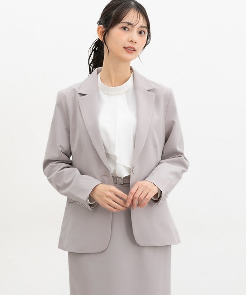 Honeys(ハニーズ)の「【ストレッチ・ウォッシャブル・イージーケア】1つ釦テーラードジャケット(テーラードジャケット・レディース・ライトグレー系2/ダークベージュ/ネイビー/ライトグレー系1/ブラック・L/LL/M/S/3L)」の22枚目の写真