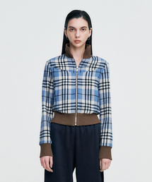KIMZISU（キムジス）の「Plaid Check Flannel Zip-Up Jacket _ SKY BLUE（その他アウター）」
