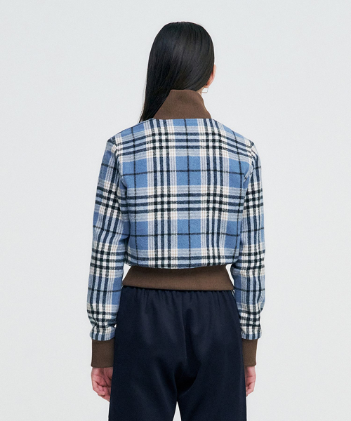 KIMZISU（キムジス）の「Plaid Check Flannel Zip-Up Jacket _ SKY BLUE（その他アウター・レディース・スカイブルー・SMALL/MEDIUM）」の6枚目の写真