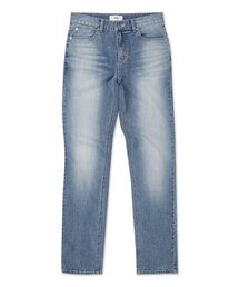 ダイアグナルスクラッチストレートデニムパンツ ICE BLUE