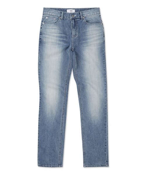 WEST GRAND BOULEVARD(ウエストグランドブルバード)の「ダイアグナルスクラッチストレートデニムパンツ ICE BLUE(デニムパンツ・レディース・その他・SMALL/MEDIUM)」の1枚目の写真