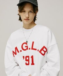 MGLB 91 プリンティングスウェットシャツ (ホワイト)