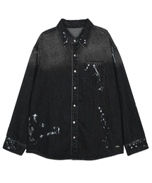 FDR（エフディーアール）の「Vintage Washed Pocket Denim Shirt Black（シャツ/ブラウス）」