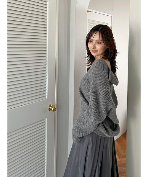 SNIDEL（スナイデル）の「キーネックニットセットキャミワンピース（ワンピース・レディース・グレー/アイボリー/ミント・0/1）」の5枚目の写真